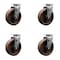 Service Caster 6'' High Temp Glass Filled Nylon Wheel Swivel Caster Set with Roller Bearings, 4PK SCC-20S620-GFNRHT-4 - alternate 1